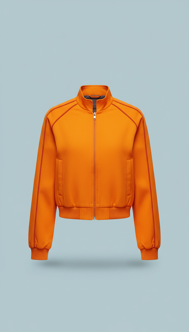 Cropped Jacket in Urban Orange