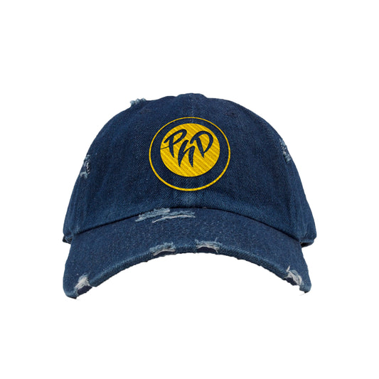 DENIM & MUSTARD DISTRESSED DAD HAT